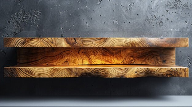 Elegant Wood Shelf: Timeless Craftsmanship Awaits