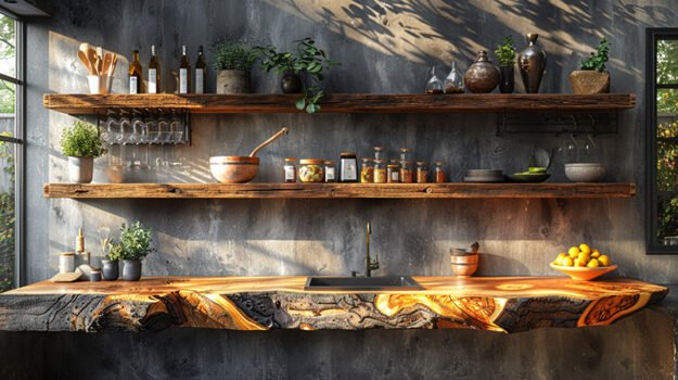 Rustic Elegance: Discover the Allure of Our Wood Shelf