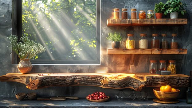 Exquisite Wood Shelf for a Timeless Touch