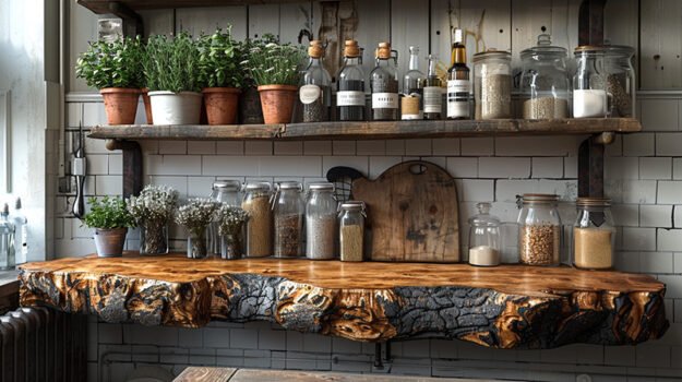 Exquisite Wood Shelf for a Timeless Touch