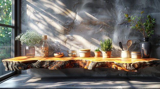 Elegant Wood Shelf: Elevate Your Space with Nature's Beauty