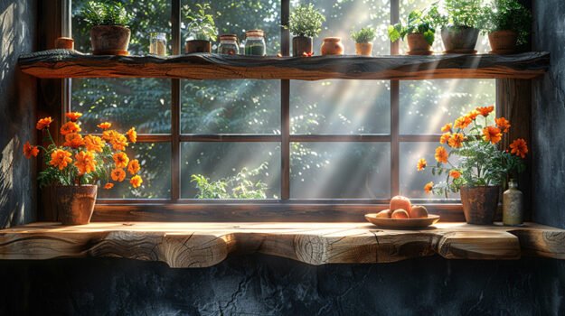 Exquisite Wood Shelf for a Cozy Retreat