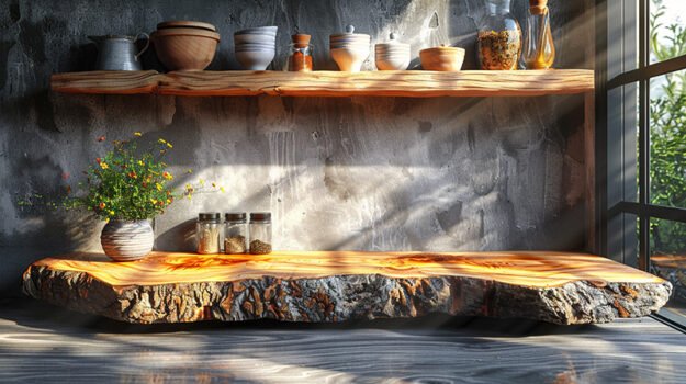 Exquisite Wood Shelf: Elevate Your Space with Rustic Charm