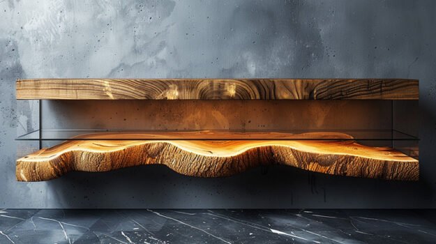 Rustic Elegance: A Wood Shelf that Transforms Spaces