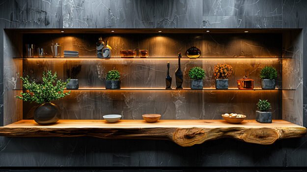 Exquisite Wood Shelf: Elevate Your Space with Timeless Elegance