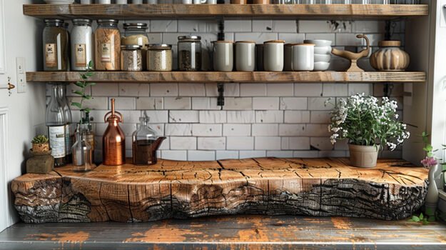 Unique Wood Shelf for a Chic Home