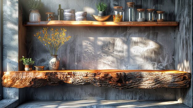 Handcrafted Wood Shelf: A Timeless Touch for Your Home