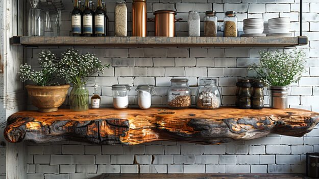 Elegant Wood Shelf: The Perfect Touch for Your Home