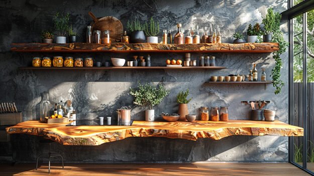 Create a Stunning Centerpiece with Our Unique Wood Shelf