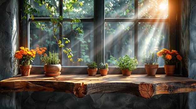 Elegant Wood Shelf: A Touch of Nature for Your Home