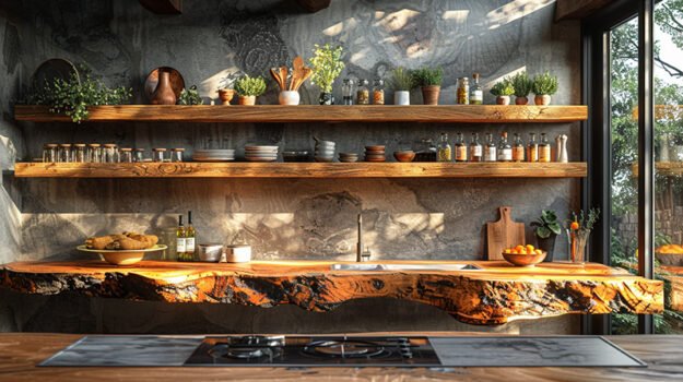 Exquisite Wood Shelf: Elevate Your Space with Natural Elegance
