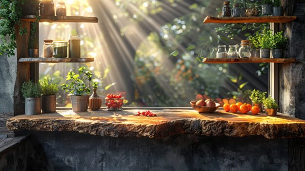 Elegant Wood Shelf: Your Ultimate Kitchen Companion