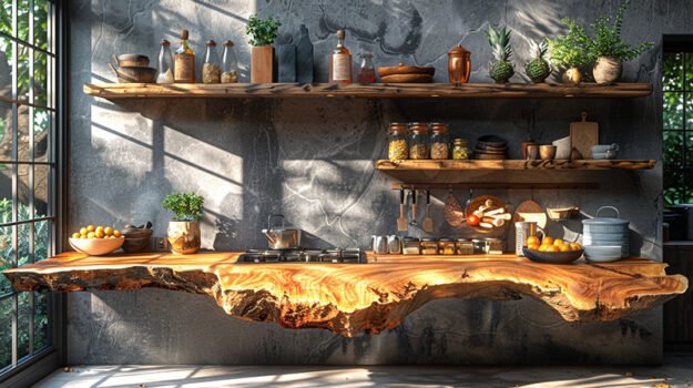 Elegant Wood Shelf: A Statement Piece for Your Home