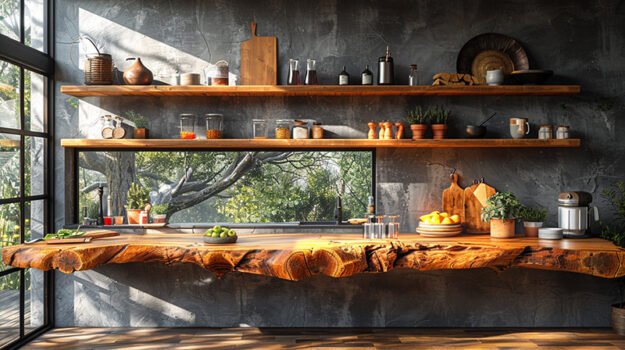 Elegant Wood Shelf Inspiring Modern Living