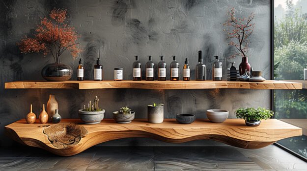 Exquisite Wood Shelf: Elevate Your Space with Natural Elegance