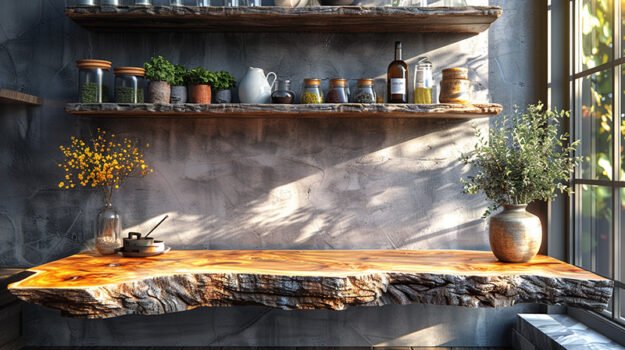 Elegant Wood Shelf: A Masterpiece for Your Home
