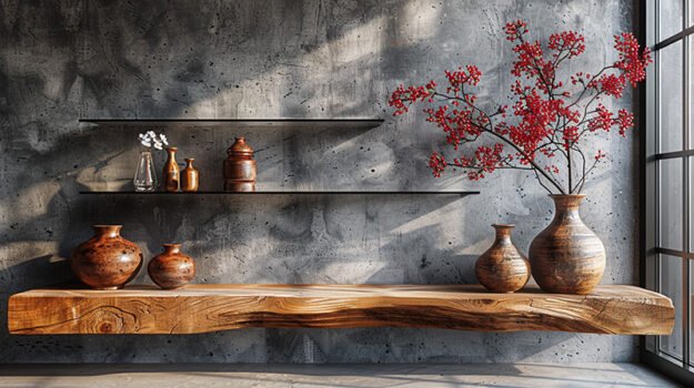 Stunning Wood Shelf for a Contemporary Home