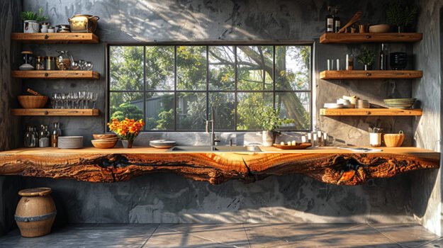 Captivating Wood Shelf for Your Dream Kitchen