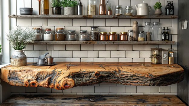 Captivating Wood Shelf for a Stylish Home