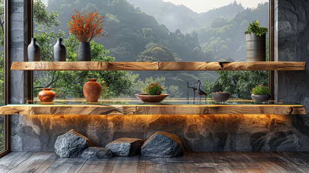 Elegant Wood Shelf for Timeless Décor