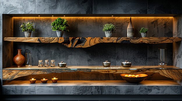 Timeless Elegance with a Wood Shelf