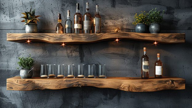 Elegant Wood Shelf for Your Living Space