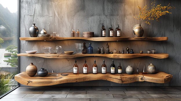 Elegant Wood Shelf: A Touch of Rustic Charm