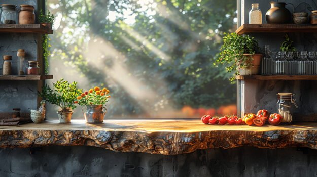 Exquisite Wood Shelf for Your Timeless Kitchen