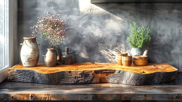 Exquisite Wood Shelf: Elevate Your Space with Natural Elegance