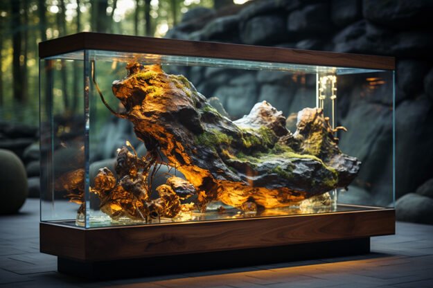 Exquisite Wood Sculpture: A Stunning Centerpiece for Your Space