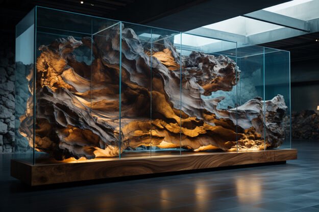 Exquisite Wood Sculpture: A Masterpiece for Your Space