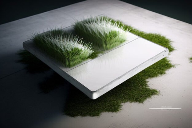 Concrete Coffee Table with Grass