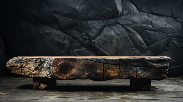 Rustic Elegance: Wood Coffee Table