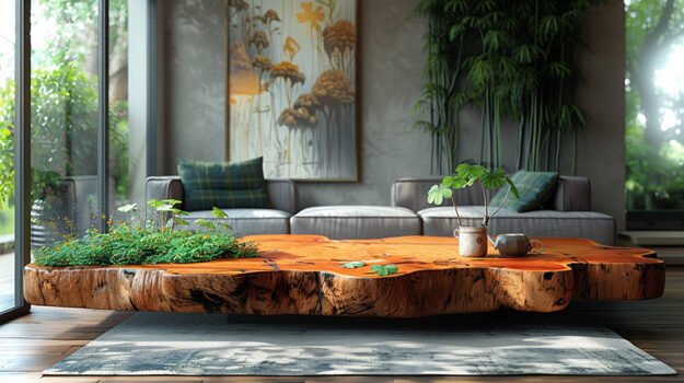 Elegant Wood Coffee Table: A Statement of Natural Beauty