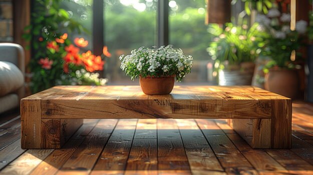 Exquisite Wood Coffee Table: Elevate Your Living Space