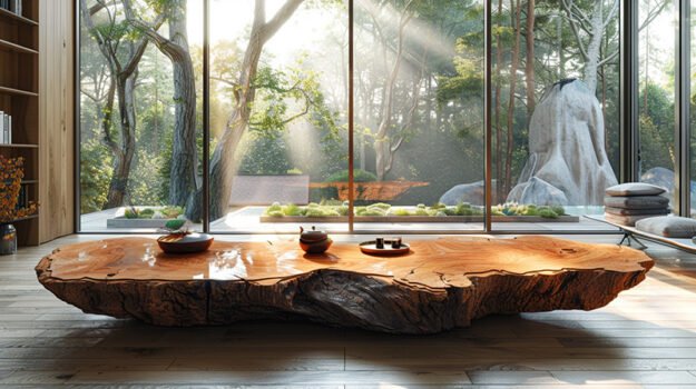 Exquisite Wood Coffee Table: A Harmonious Blend of Nature and Design