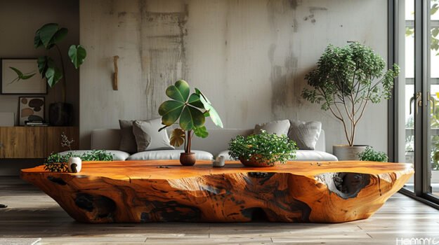 Exquisite Wood Coffee Table: A Statement of Elegance