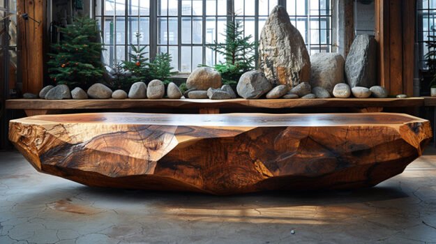 Exquisite Wood Coffee Table: A Timeless Statement Piece