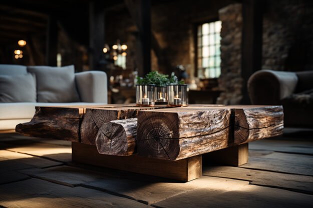 Exquisite Wood Coffee Table: A Timeless Centerpiece