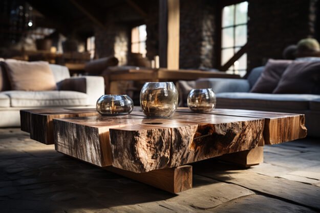 Exquisite Wood Coffee Table: Elevate Your Living Space