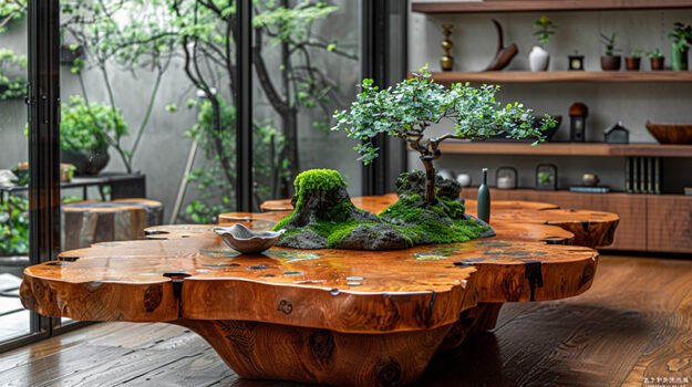 Elegant Wood Coffee Table -