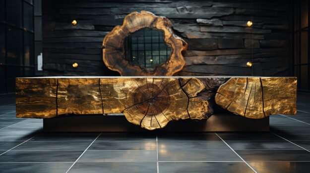 Exquisite Wood Coffee Table: A Statement of Elegance and Nature