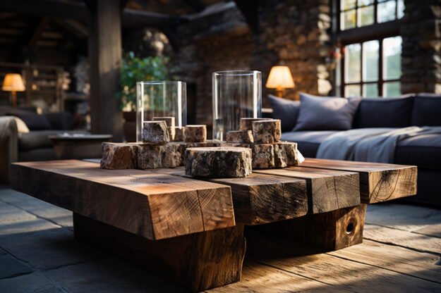 Exquisite Wood Coffee Table: Elevate Your Living Space