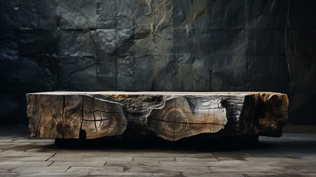 Stately Elegance: Wood Coffee Table