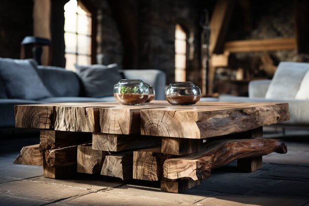 Exquisite Wood Coffee Table: A Centerpiece of Elegance and Functionality