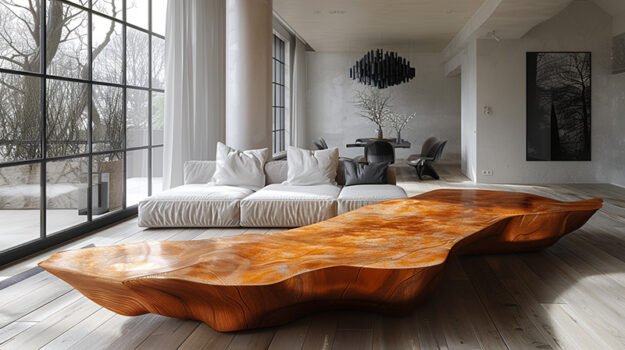 Exquisite Wood Coffee Table: A Statement of Elegance