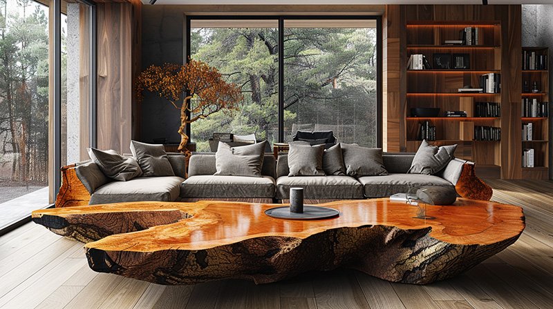 Exquisite Wood Coffee Table: Elevate Your Living Space