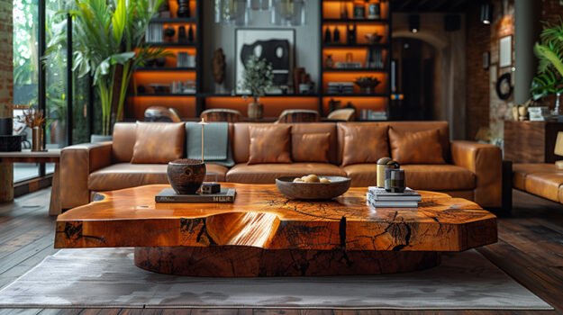 Exquisite Wood Coffee Table: Elevate Your Living Space
