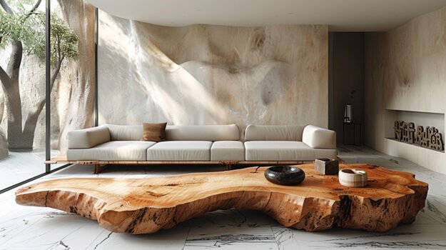 Exquisite Wood Coffee Table: Nature Meets Elegance
