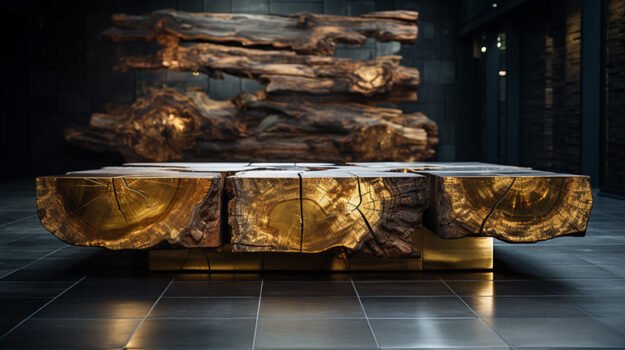 Exquisite Wood Coffee Table: A Statement of Elegance and Comfort